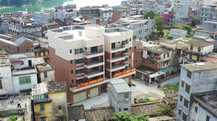 老旧城区建筑俯瞰景象