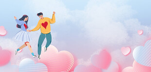 浪漫甜蜜情侣背景