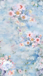 梦幻花卉水彩背景图