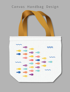 多彩图案帆布袋设计
