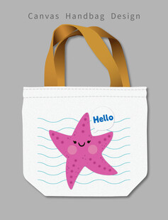 海星图案帆布袋