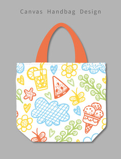 多彩手绘风手提袋设计