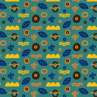 蓝色背景几何图案无缝纹理