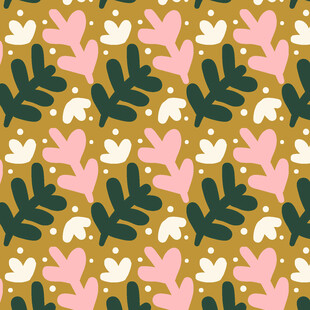 花卉叶形图案背景设计