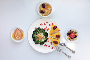 精致摆盘的美味甜点