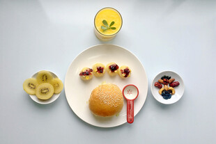 精致早餐摆盘