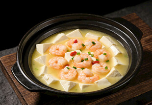 虾仁豆腐煲