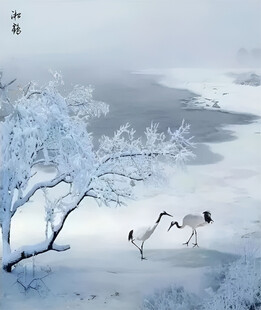 雪中仙鹤