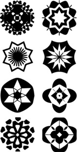 黑白几何花纹图案集合