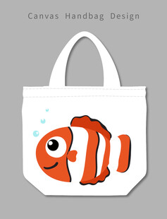 卡通小丑鱼手提袋设计