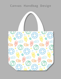 彩色和平标志印花手提袋