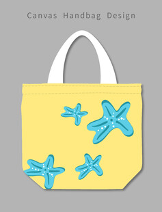 海星图案手提袋设计
