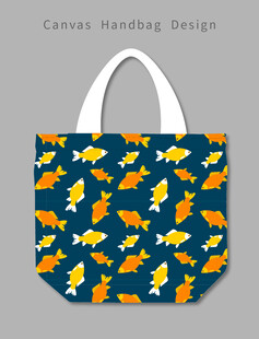 小鱼图案手提袋设计