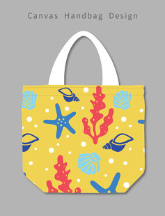 海洋元素印花手提袋设计