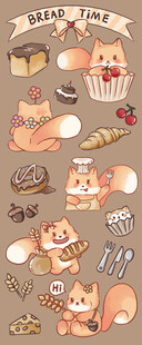 卡通松鼠插画素材