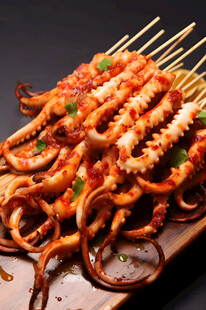 烤鱿鱼串