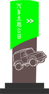 汽车主题公园标识牌