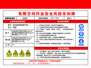 沉淀池有限空间作业安全风险告知