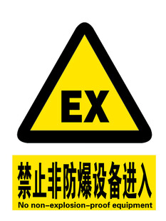 禁止非防爆设备进入