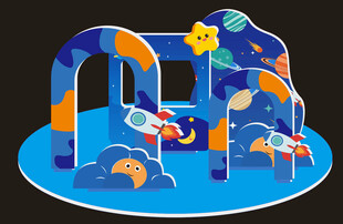 儿童卡通大象主题游乐设施