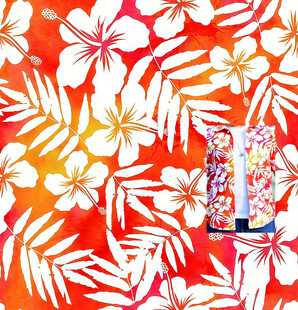 热带花卉图案与时尚服饰