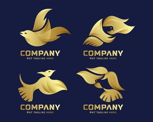 金色飞鸟企业标志设计