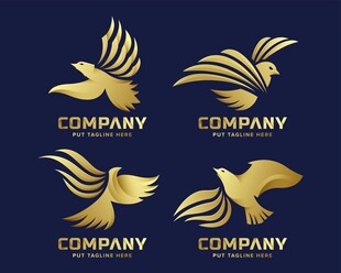 金色飞鸟企业标志设计