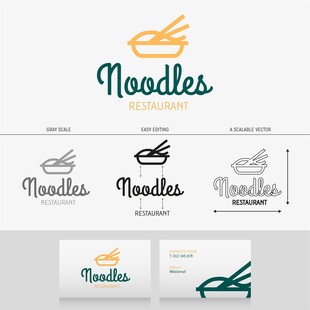 多彩抽象字母S标志设计