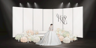 香槟简约韩式迎宾区