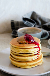 美味松饼配果酱