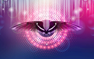 科幻风格神秘发光眼睛图案