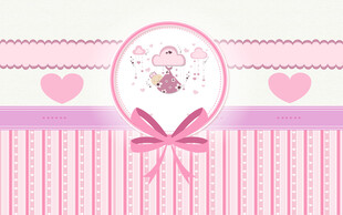 粉色可爱婴儿床围装饰图