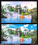 山水瀑布（看一下我的描述吧）