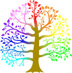 彩色树