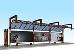 3D公交站台 宣传栏