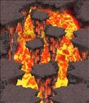 3D火烧岩浆背景图