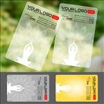 透明名片PVC名片 瑜伽 模特