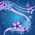 古典时花纹节日贺卡包装海报设计