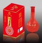 红色白酒包装设计平面展开图