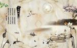 大理石水墨画背景墙
