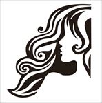 女人头像矢量形象线条图