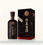 酒包装 含瓶 分层展开图