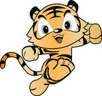 老虎动漫矢量图CDR ai