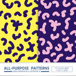 现代几何图形时尚豹纹