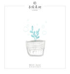 北欧风小清新水彩插画盆栽