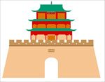 手绘城楼