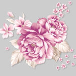 高清手绘花卉印花