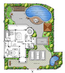 别墅花园彩色平面图