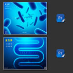 蓝色益生菌合理膳食肠胃健康