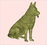 警犬狗 精雕图 圆雕图 stl